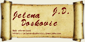 Jelena Dosković vizit kartica